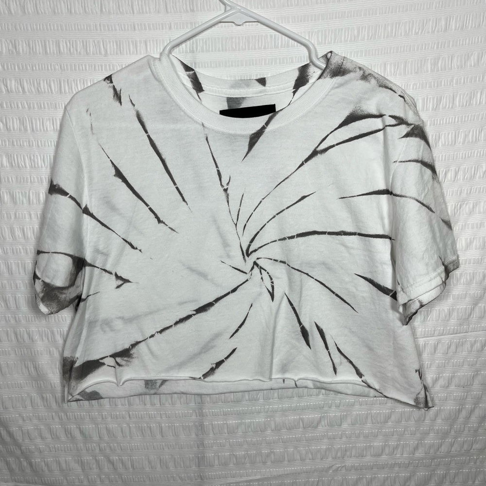 Myrrhe Cropped Crew Shirt in White smoke Size Extra Small